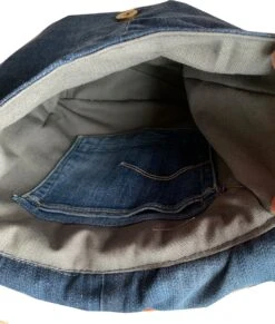 Handgemaakt Sportief Spijkertas Blauw/grijs Retro Gebreid Gerecycled Stof -Liora Luxe Winkel 1019x1200 1