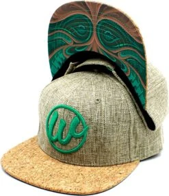 Woed | FLUID - Snapback - Pet - Groen - Hennep - Kurk