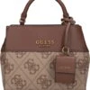Guess Berta Sml Dbl Cmprtmnt Satchel Schoudertassen Dames - Camel - Maat ONESIZE -Liora Luxe Winkel 1041x1200