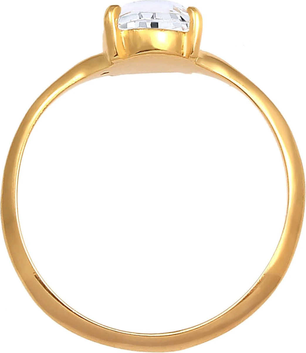 Elli Dames Ring Damesring Solitair Verloving Met Kristal Van Verguld 925 Sterling Zilver 6 Elli Dames Ring Damesring Solitair Verloving Met Kristal Van Verguld 925 Sterling Zilver - Afbeelding 4