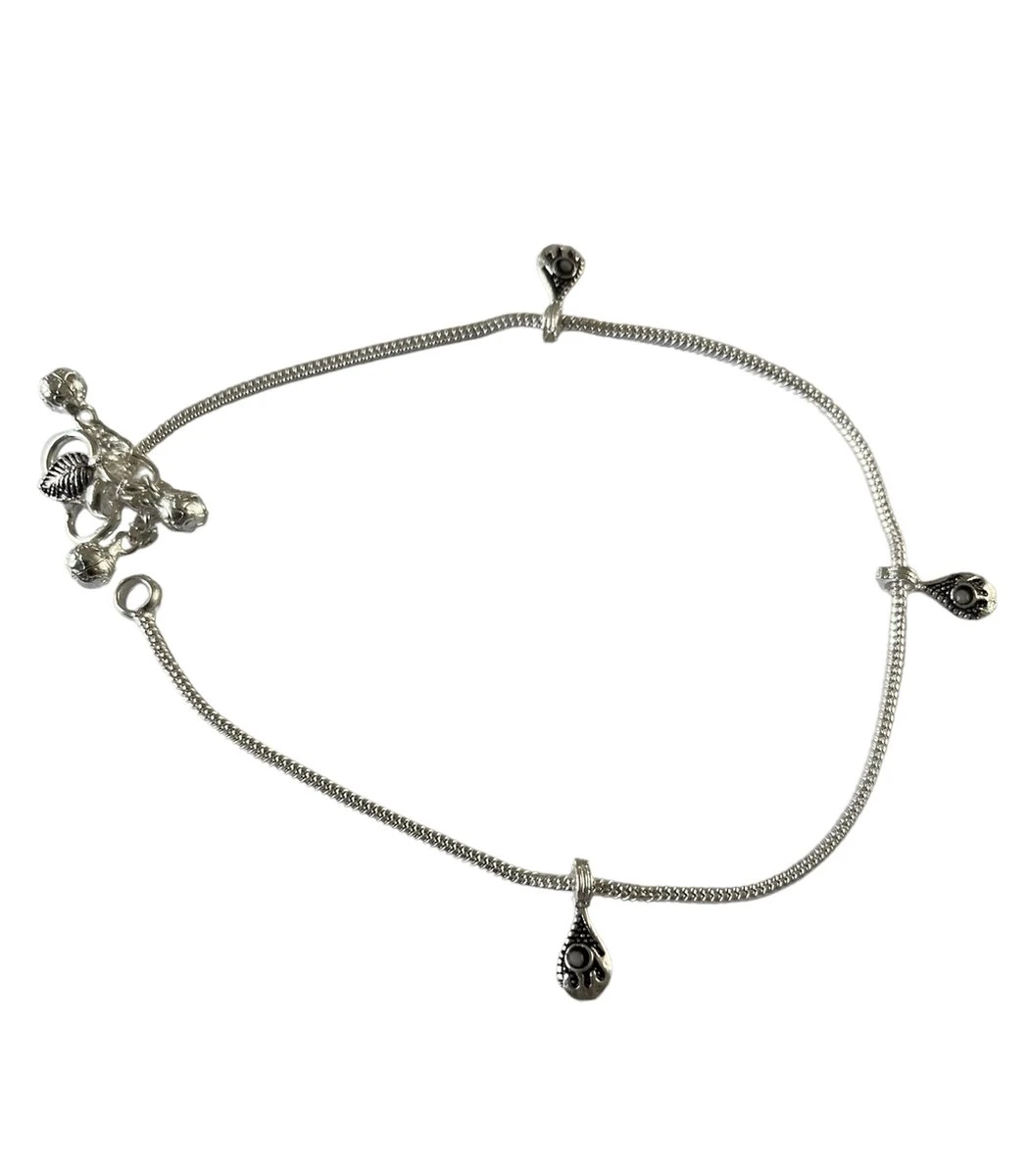 N3 Collecties Verzilverde Enkelbandjes Voor Dames-24 Cm 3 N3 Collecties Verzilverde Enkelbandjes Voor Dames-24 Cm