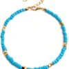 Enkelbandje Met Glaskralen - Anklet - Lengte 25-30 Cm - Blauw -Liora Luxe Winkel 1066x1200