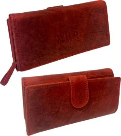 WILD - Dames Portemonnee - Leren Portemonnee Dames - Overslagportemonnee - Groot Model - Vintage Leer - Rood 8 WILD - Dames Portemonnee - Leren Portemonnee Dames - Overslagportemonnee - Groot Model - Vintage Leer - Rood -Liora Luxe Winkel 1067x1200 3