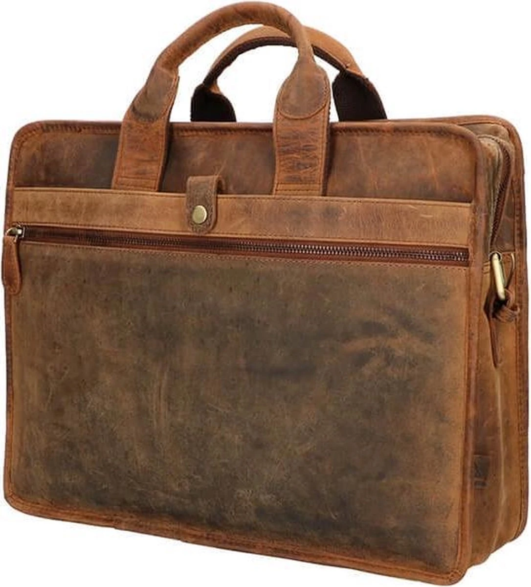 The Rat Pack Hand Messenger Schoudertas 15.6'' Bogart Bruin 14 The Rat Pack Hand Messenger Schoudertas 15.6'' Bogart Bruin - Afbeelding 12