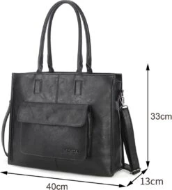 Wimona Fantasia 4080 Schoudertas / Laptopotas - Zwart -Liora Luxe Winkel 1086x1200