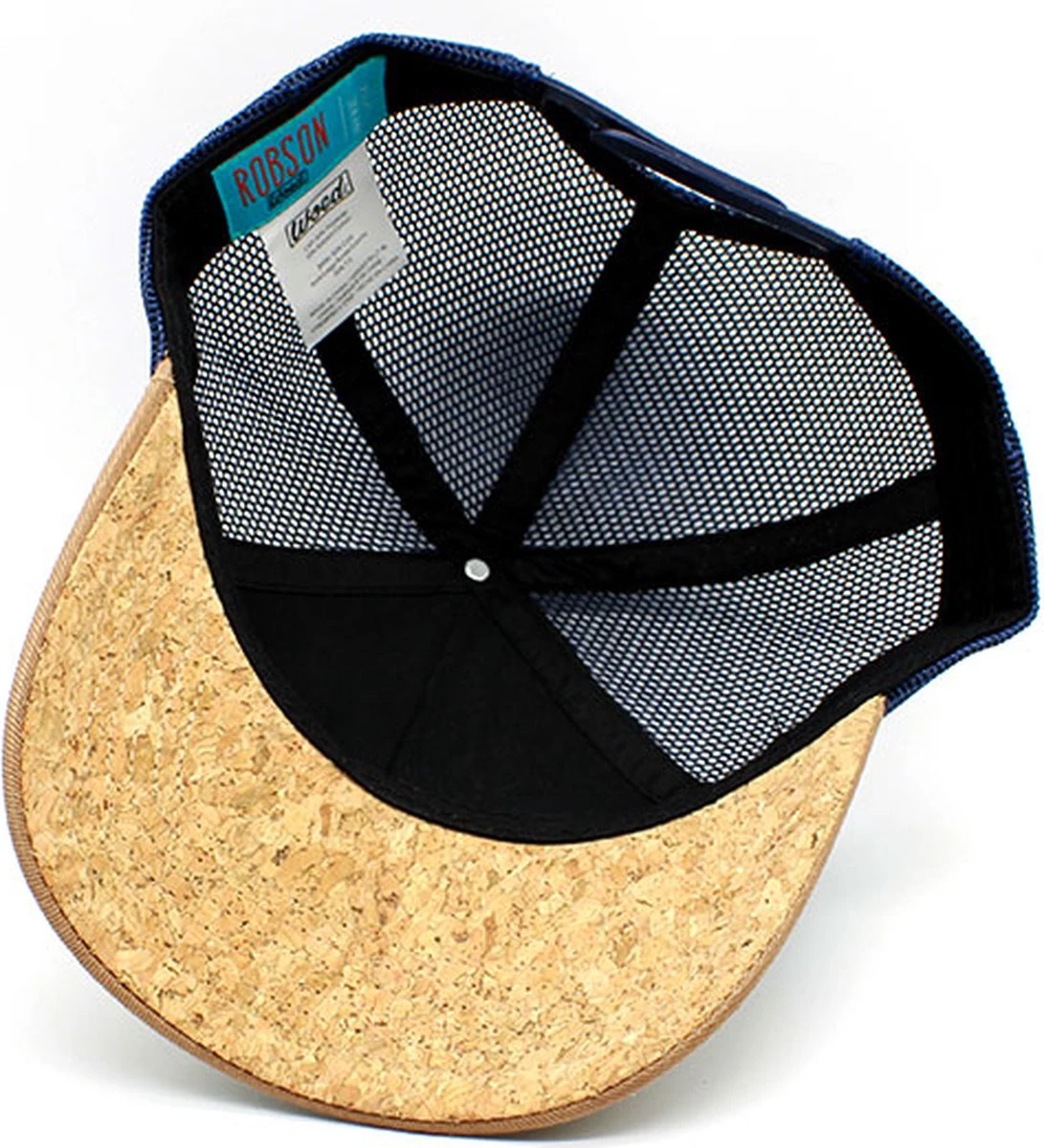 Woed | Robson - Trucker Cap - Beige - Blauw - Kurk - One Size 6 Woed | Robson - Trucker Cap - Beige - Blauw - Kurk - One Size - Afbeelding 4