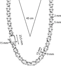 TI SENTO - Milano Collier 34020SI - Zilveren Dames Ketting - Maat 45 -Liora Luxe Winkel 1106x1200 1