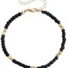 Enkelbandje Met Glaskralen - Anklet - Lengte 25-30 Cm - Zwart -Liora Luxe Winkel 1106x1200 2
