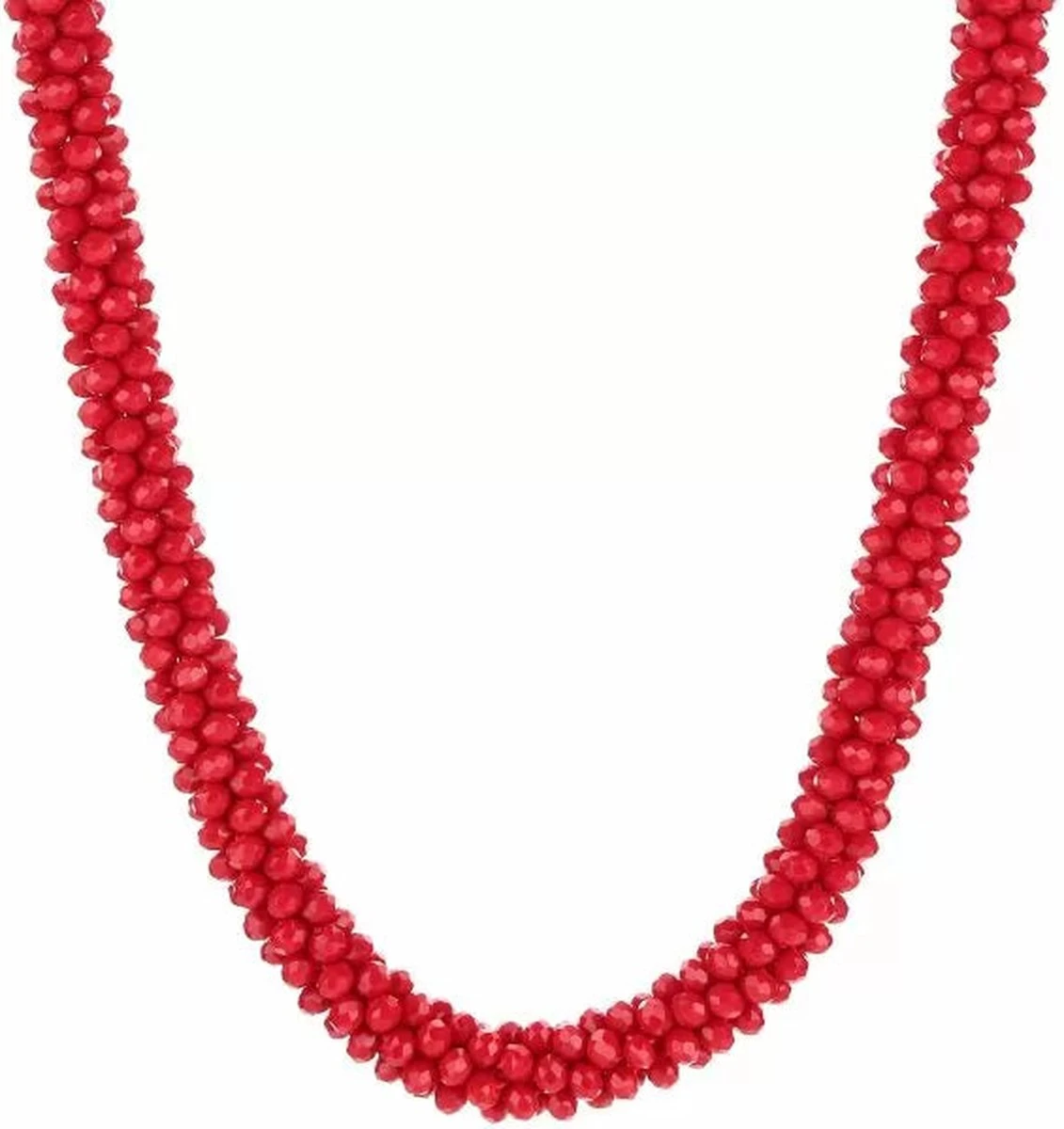 Bijoutheek Collier Kleine Kralen Donker Rood 5 Bijoutheek Collier Kleine Kralen Donker Rood - Afbeelding 3