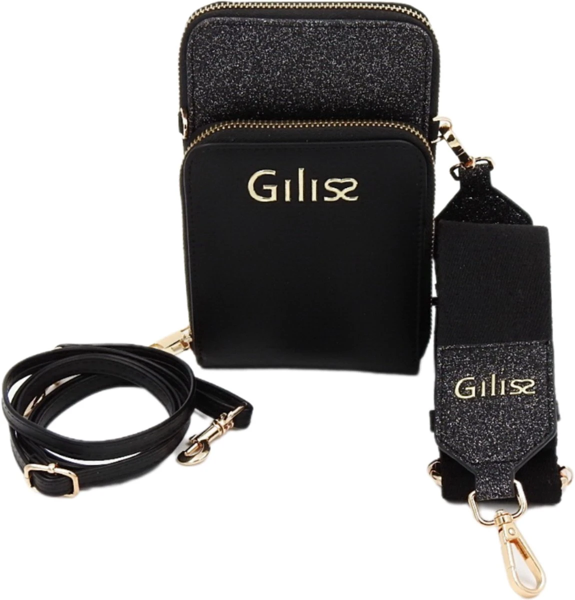 Handtassen - Dames - Set - Shopper En Telefoontasje - Giliss Fashion - Zwart 14 Handtassen - Dames - Set - Shopper En Telefoontasje - Giliss Fashion - Zwart - Afbeelding 12