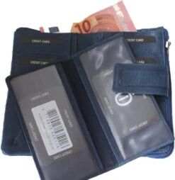 OI Damesportemonnee Met Uitneembaar Gedeelte Soft Leder 458VI Blue -Liora Luxe Winkel 1167x1200