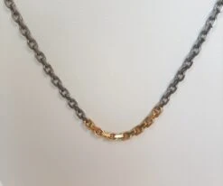 Titanium Collier - 18 Karaat Geelgoud - 42 Cm - 71002896TG1 - Uitverkoop Juwelier Verlinden St. Hubert - Van €545,- Voor €449,-