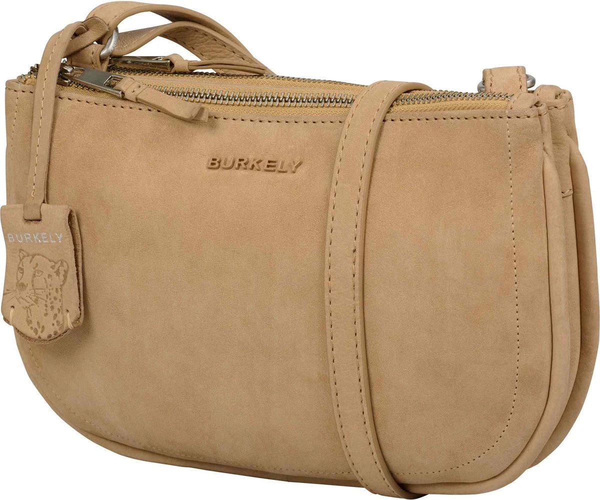 Burkely Still Selene Dames Crossover Double Pocket Rits - Beige 4 Burkely Still Selene Dames Crossover Double Pocket Rits - Beige - Afbeelding 2