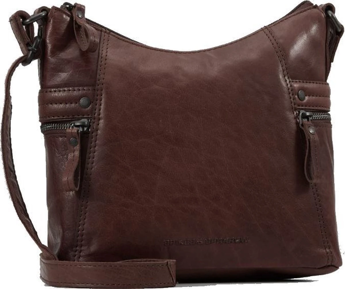 Spikes & Sparrow Crossbody Schoudertas Donker Bruin 9 Spikes & Sparrow Crossbody Schoudertas Donker Bruin - Afbeelding 7