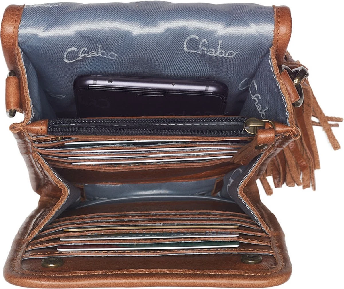Chabo Bags - Milano Mover - Crossbodytas -Leer - Bruin 6 Chabo Bags - Milano Mover - Crossbodytas -Leer - Bruin - Afbeelding 4