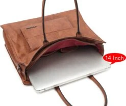 Wimona Fantasia 4080 Schoudertas / Laptopotas - Cognac -Liora Luxe Winkel 1200x1012 1