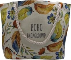 Strandtas Shopper Weekendtas Boho Multi Geel -Liora Luxe Winkel 1200x1015 2