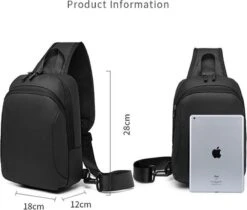 Pro-Care CrossBody Tas - Waterdicht - Universele Fit - Tablet 7.9 Inch - Telefoon Kabel Opening - Uniek Design - Zwart 25 Pro-Care CrossBody Tas - Waterdicht - Universele Fit - Tablet 7.9 Inch - Telefoon Kabel Opening - Uniek Design - Zwart -Liora Luxe Winkel 1200x1020 1