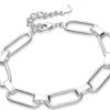 Joy|S - Zilveren Armband - Paperclip Link Chain Schakel - Verstelbaar Van 17 Tot 20 Cm / 7 Mm -Liora Luxe Winkel 1200x1028