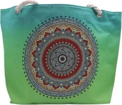 Strandtas Shopper Weekendtas Met Rits Multi Groen 9 Strandtas Shopper Weekendtas Met Rits Multi Groen -Liora Luxe Winkel 1200x1035 1