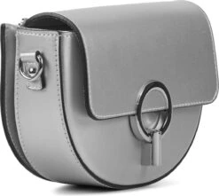 Lina Locchi Crossbodytas Dames / Handtas - Leer - AMBRA - Zilver -Liora Luxe Winkel 1200x1074 1