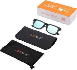 Apeirom Shanghai - Zonnebril - TR-90 Ultra Light Mat Zwart Frame - UV400 - TAC 1.1mm Polarized Blauw Revo Lens -Liora Luxe Winkel 1200x1081 1