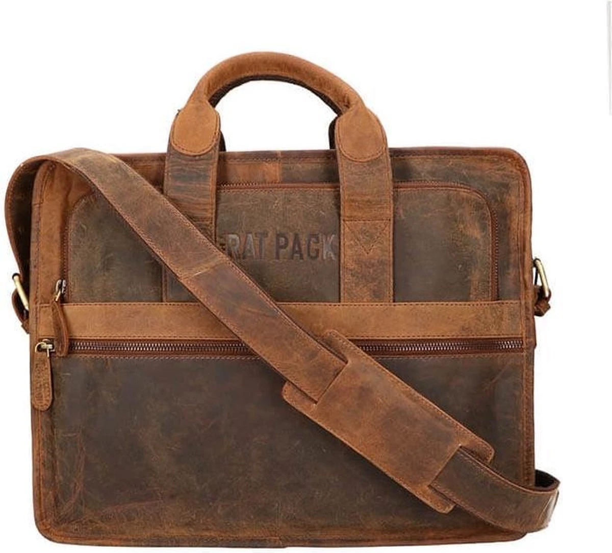 The Rat Pack Hand Messenger Schoudertas 15.6'' Bogart Bruin 3 The Rat Pack Hand Messenger Schoudertas 15.6'' Bogart Bruin