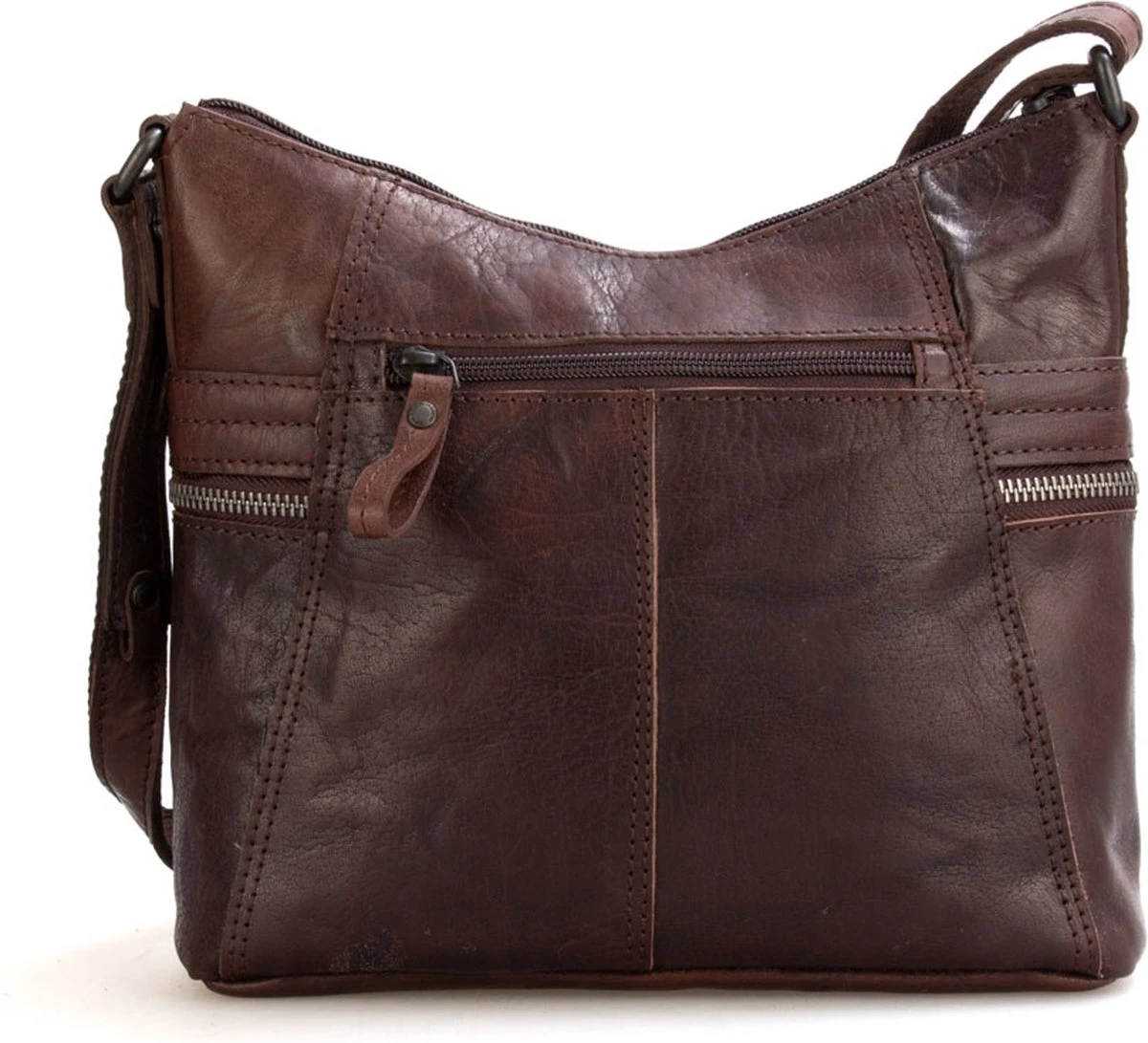 Spikes & Sparrow Crossbody Schoudertas Donker Bruin 5 Spikes & Sparrow Crossbody Schoudertas Donker Bruin - Afbeelding 3