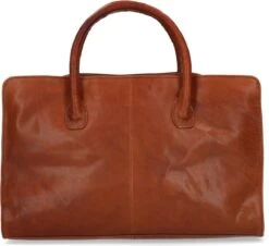 Manfield - Bruine Cognac Handtas