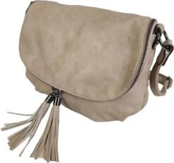 Flora&Co - Paris - Crossbody Tas Met Flap - Handig Opbergvak In Flap - Soft - Beige Taupe -Liora Luxe Winkel 1200x1123