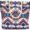 Strandtas Met Rits - Beach Bag - Multi Colour - Azteken Print - 44 X 36 X 12 Cm -Liora Luxe Winkel 1200x1128 2