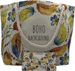 Strandtas Shopper Weekendtas Boho Multi Geel