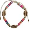 Enkelbandje Kralen En Schelp - Anklet - Lengte Verstelbaar - Multicolor