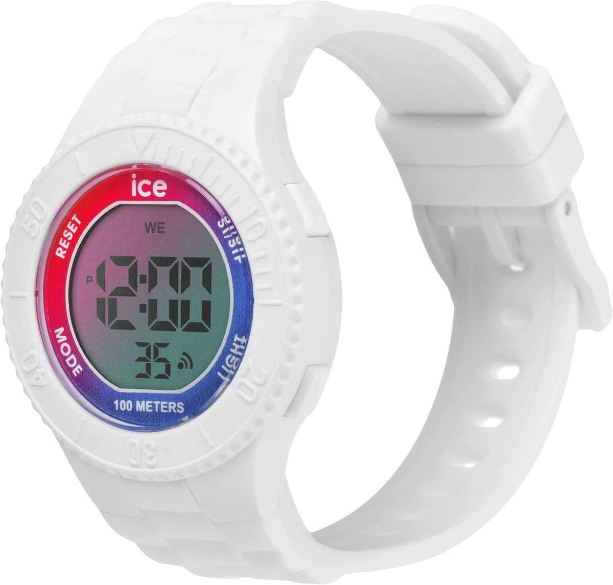 Ice-Watch Ice Watch Ice Digit - Sunset Rainbow 021397 Horloge - Siliconen - Wit - Ø 34 Mm 8 Ice-Watch Ice Watch Ice Digit - Sunset Rainbow 021397 Horloge - Siliconen - Wit - Ø 34 Mm - Afbeelding 6
