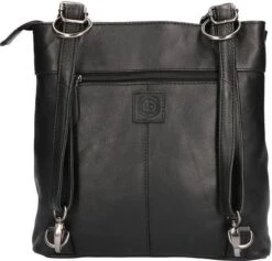 Leather Design Rugzak / Schoudertas Nappa Zwart 7 Leather Design Rugzak / Schoudertas Nappa Zwart -Liora Luxe Winkel 1200x1153