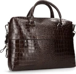 Manfield - Bruine Laptoptas Met Krokodillenprint -Liora Luxe Winkel 1200x1154 2