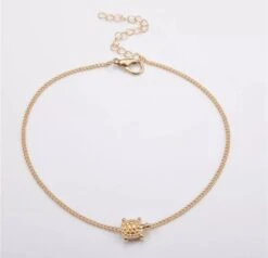 Enkelbandje – Staal – Goudkleurig – Moederdag - Cadeau Voor Haar