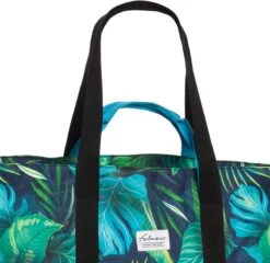 Fabrizio Strandtas Leafs Zwart/Groen -Liora Luxe Winkel 1200x1168 2