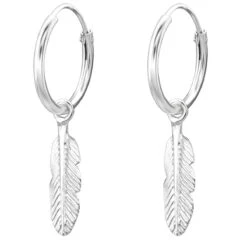Joy|S - Zilveren Veer Bedel Oorbellen - Oorringen
