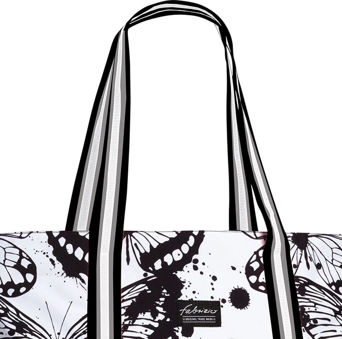 Fabrizio Strandtas Butterfly Zwart/Wit 5 Fabrizio Strandtas Butterfly Zwart/Wit - Afbeelding 3