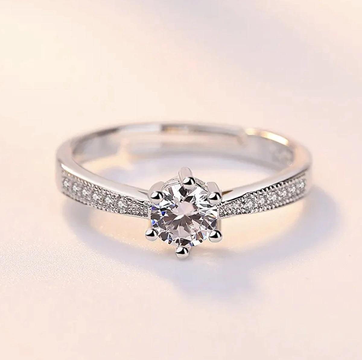 Ring Dames | Zilveren Dames Ring | Ring Met Steen Zirkonia | Verlovingsring | 925 Zilver Plated | Zirkonia Dames Ring | One Size Ring | Verstelbare Ring | Cadeau Voor Vrouw | Cadeau Voor Beste Vriendin | Valentijnscadeautje Voor Vrouw | Valentijn 4 Ring Dames | Zilveren Dames Ring | Ring Met Steen Zirkonia | Verlovingsring | 925 Zilver Plated | Zirkonia Dames Ring | One Size Ring | Verstelbare Ring | Cadeau Voor Vrouw | Cadeau Voor Beste Vriendin | Valentijnscadeautje Voor Vrouw | Valentijn - Afbeelding 2