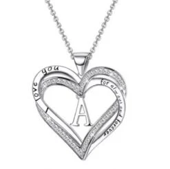 Damesketting – Vrouwenketting – Staal – Zilverkleurig – Letter A – Moederdag - Cadeau Voor Haar