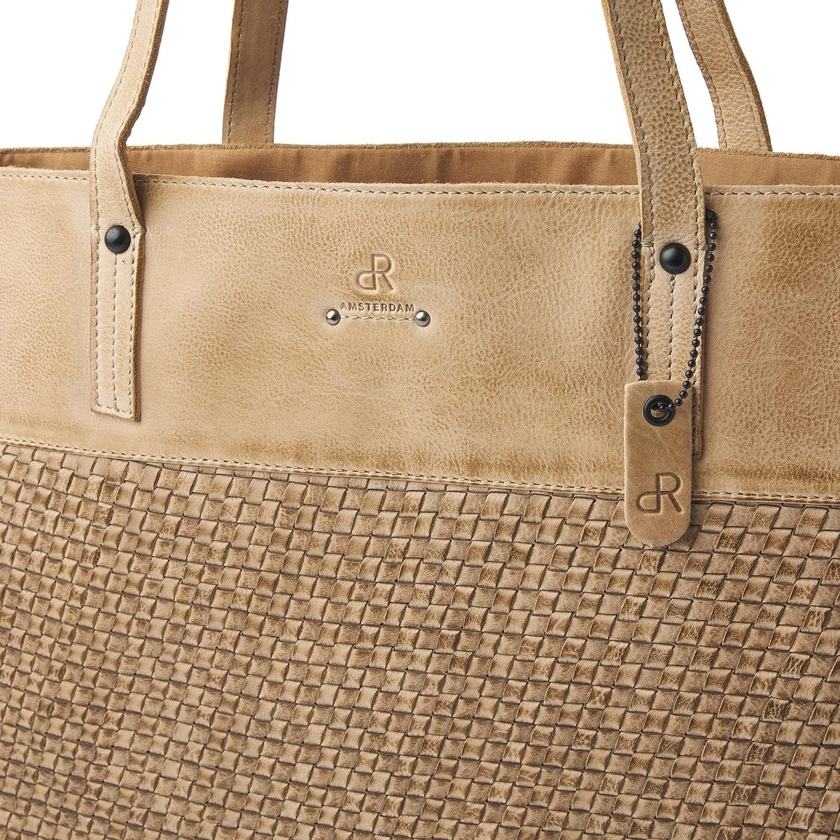 DR Amsterdam Shopper - Tampa Braided - Beige 4 DR Amsterdam Shopper - Tampa Braided - Beige - Afbeelding 2