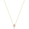 Twice As Nice Halsketting In 18kt Verguld Zilver, Druppel, Witte En Roze Zirkonia 42 Cm+5 Cm -Liora Luxe Winkel 1200x1200 217