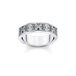 Thomas Sabo Unisex Ladies Ring 925 Silver Zirconia 60 Zilver 32023667