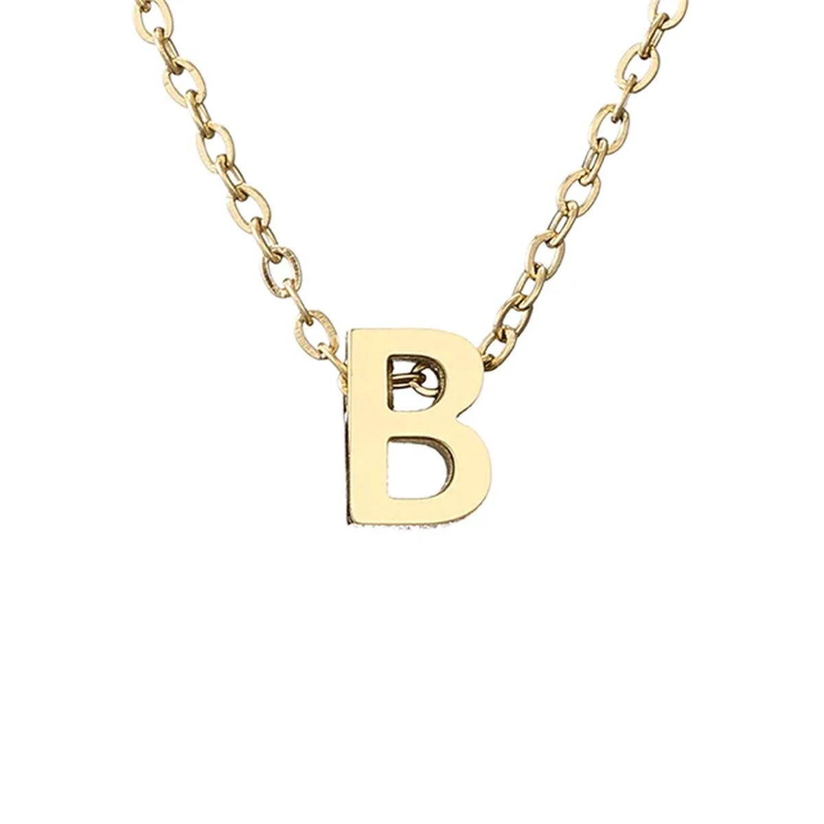 Ketting Letter - Initialen Ketting - Naam Ketting - Gouden Ketting - Choker - B 3 Ketting Letter - Initialen Ketting - Naam Ketting - Gouden Ketting - Choker - B
