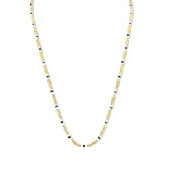 CO88 Collection 8CN-26384 Miyuki Kralen Ketting 45cm - Goudkleurig Wit - 38+7cm - 1,8mm Dikte - Staal - Goudkleurig