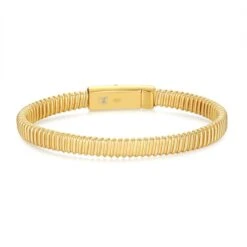 Twice As Nice Armband In Verguld Zilver, Gestreept