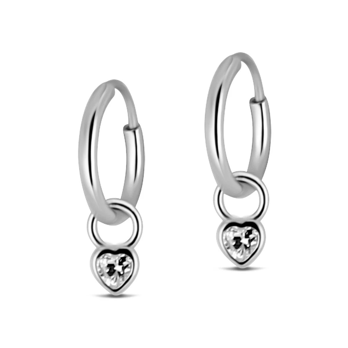 Silventi 9SIL-23057 Zilveren Oorringen Met Zirkonia Hartje - Zirkonia - 4mm - Oorringen 12x1,5mm - Rhodium - Zilver 3 Silventi 9SIL-23057 Zilveren Oorringen Met Zirkonia Hartje - Zirkonia - 4mm - Oorringen 12x1,5mm - Rhodium - Zilver