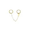 Dubbele Oorring Met Ketting - Hartje - Goud -Liora Luxe Winkel 1200x1200 388